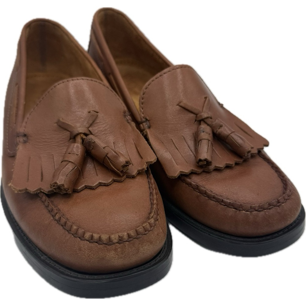 BASS WEEJUNS Marietta II Womens 6.5 M Brown Kiltie Tassel Leather Loafer Preppy - Picture 2 of 10